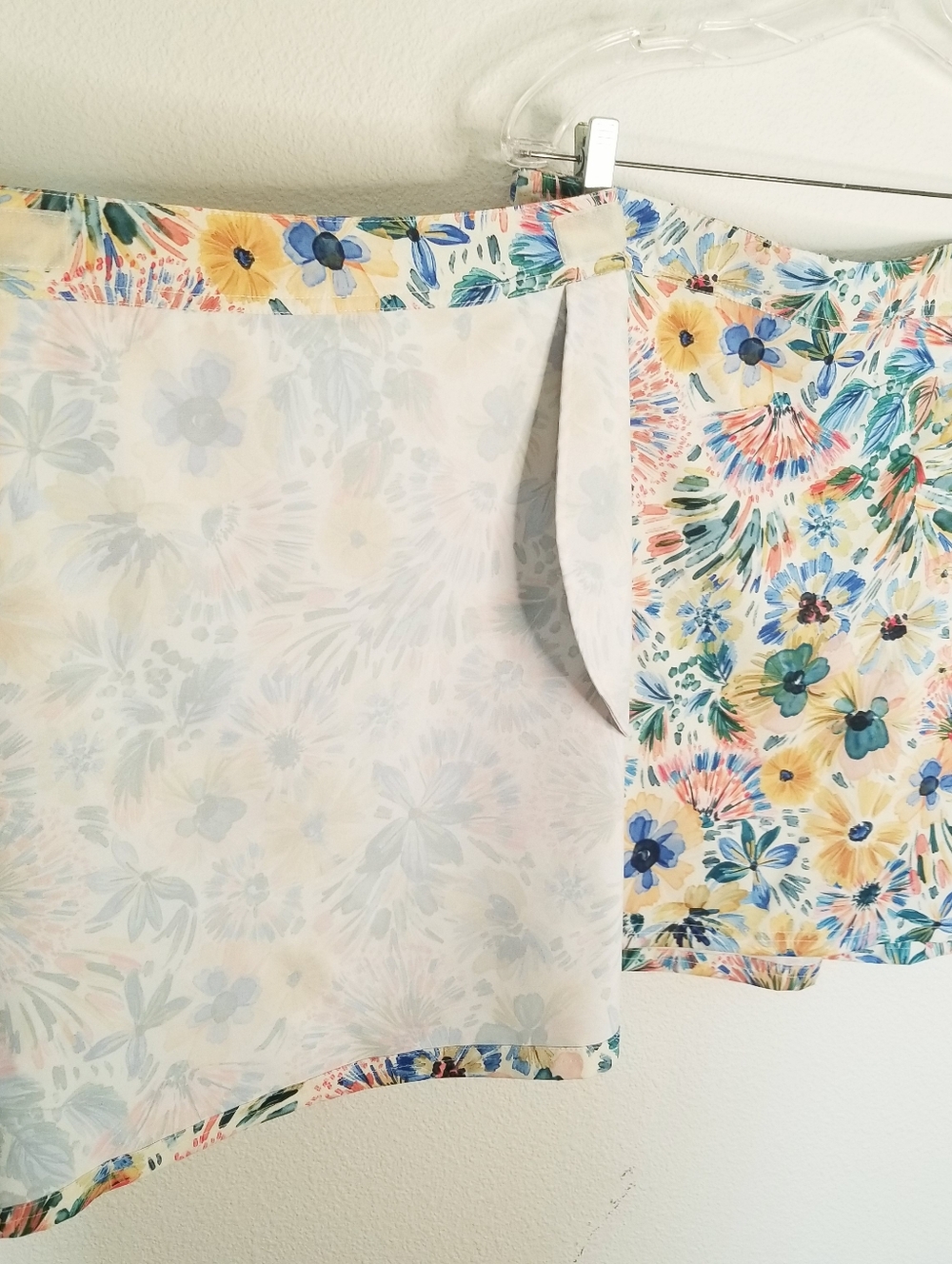 RIPSKIRT Full Wrap Blue Yellow Floral Length 2 Size L - Picture 5 of 9